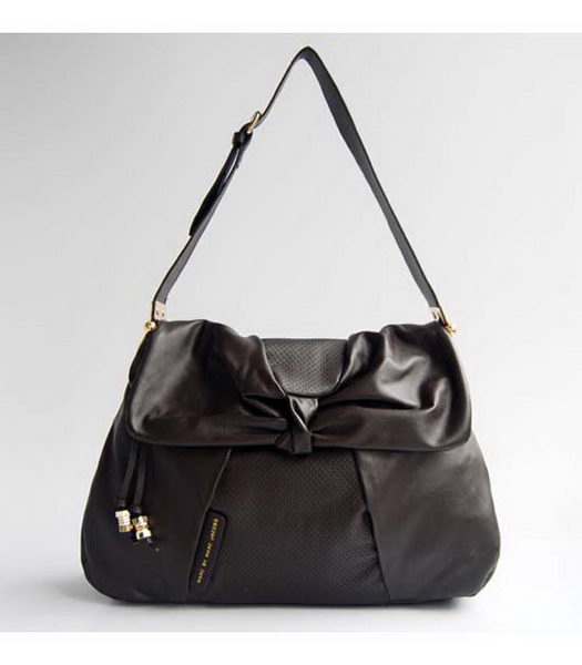 Marc by Marc Jacobs Leola spalla perforato grande sacchetto in Dark